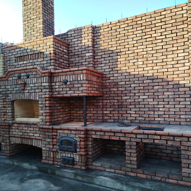 Комплекс печь+мангал+варочная зона